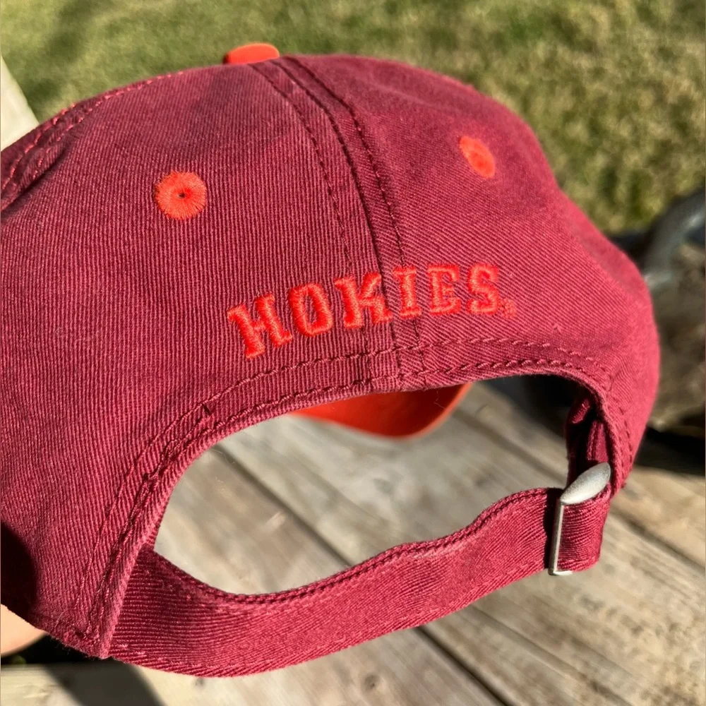 NCAA Virginia‎ Tech University Hokies Maroon And White VT Cap.